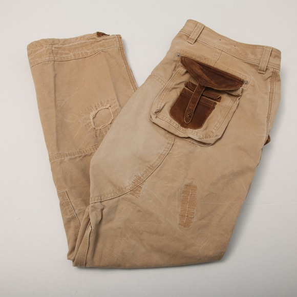 Polo by Ralph Lauren Other - Polo Ralph Lauren Mens 40/30 Distressed Canvas California Miner Pants Leather